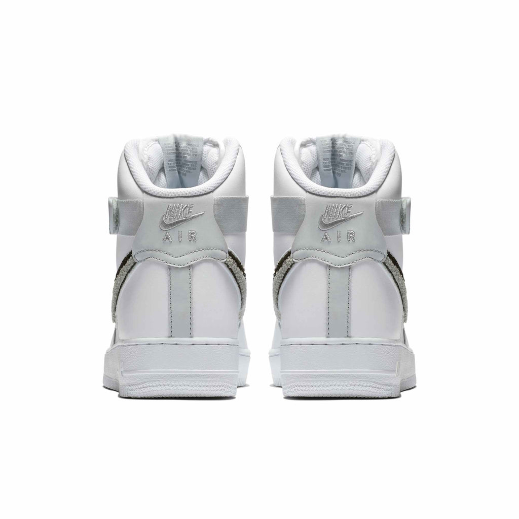 [806403-105] Mens Nike Air Force 1 High '3D Chenille White Grey Black'