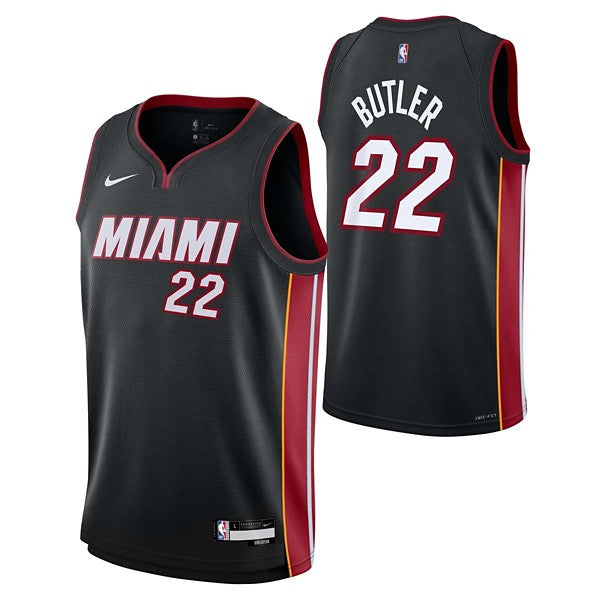 [9Z2B7BX2P00-HEAJB] YOUTH NIKE NBA HEAT 'BUTLER' SWINGMAN JERSEY ICON EDITION