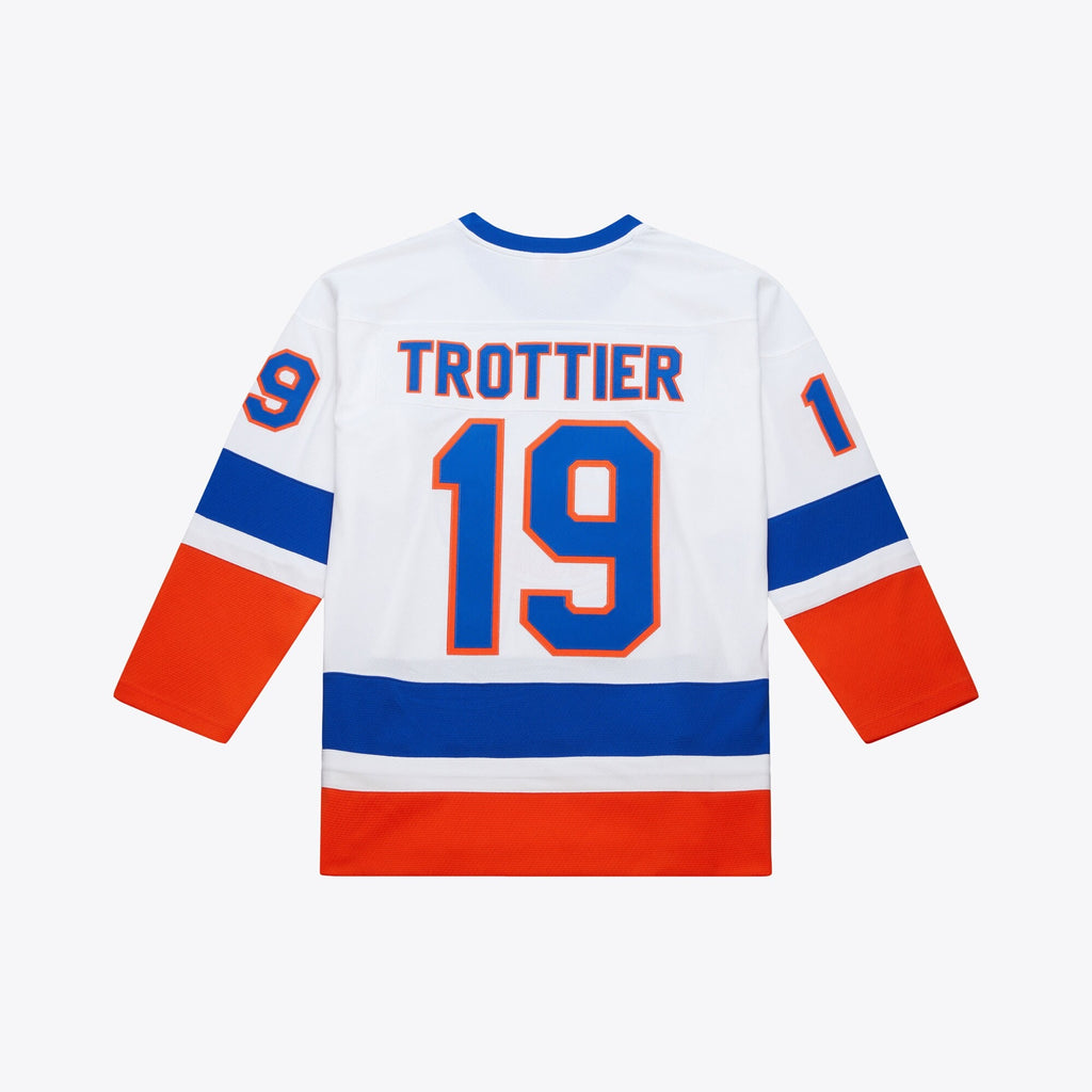 MENS MITCHELL & NESS NHL WHITE JERSEY ISLANDERS 1980 BRYAN TROTTIER