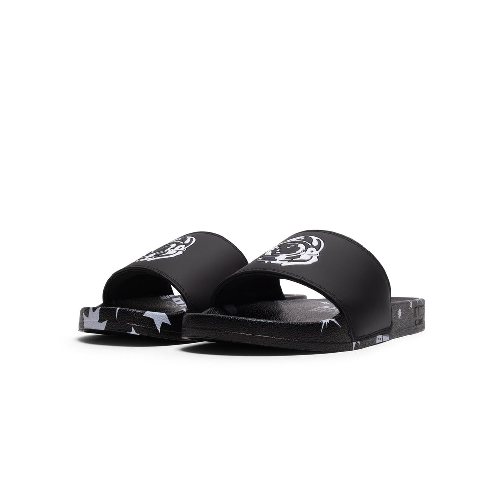 [811-3806/BLACK] MENS BILLIONAIRE BOYS CLUB MOON WALK SLIDES 'BLACK'