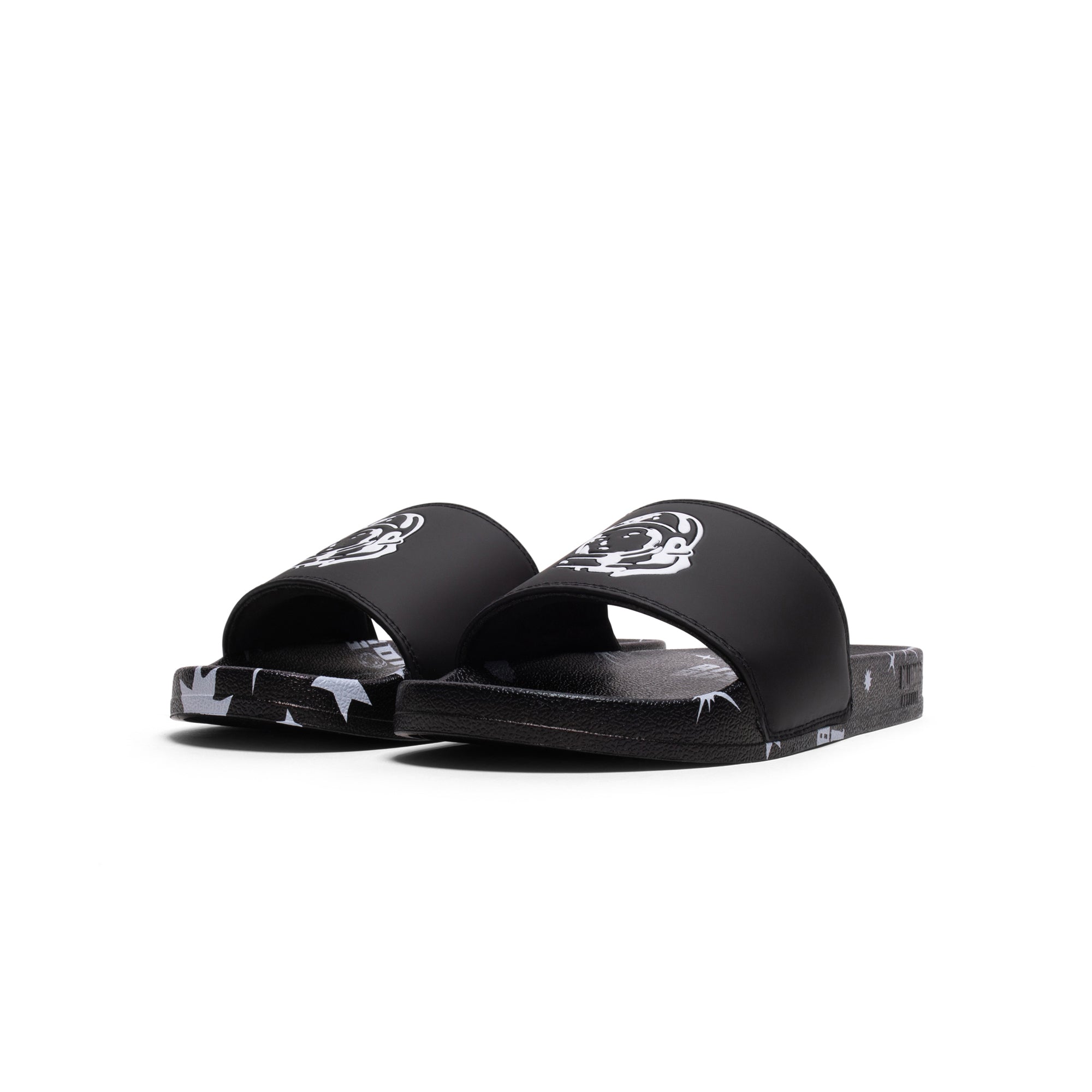 [811-3806/BLACK] MENS BILLIONAIRE BOYS CLUB MOON WALK SLIDES 'BLACK'