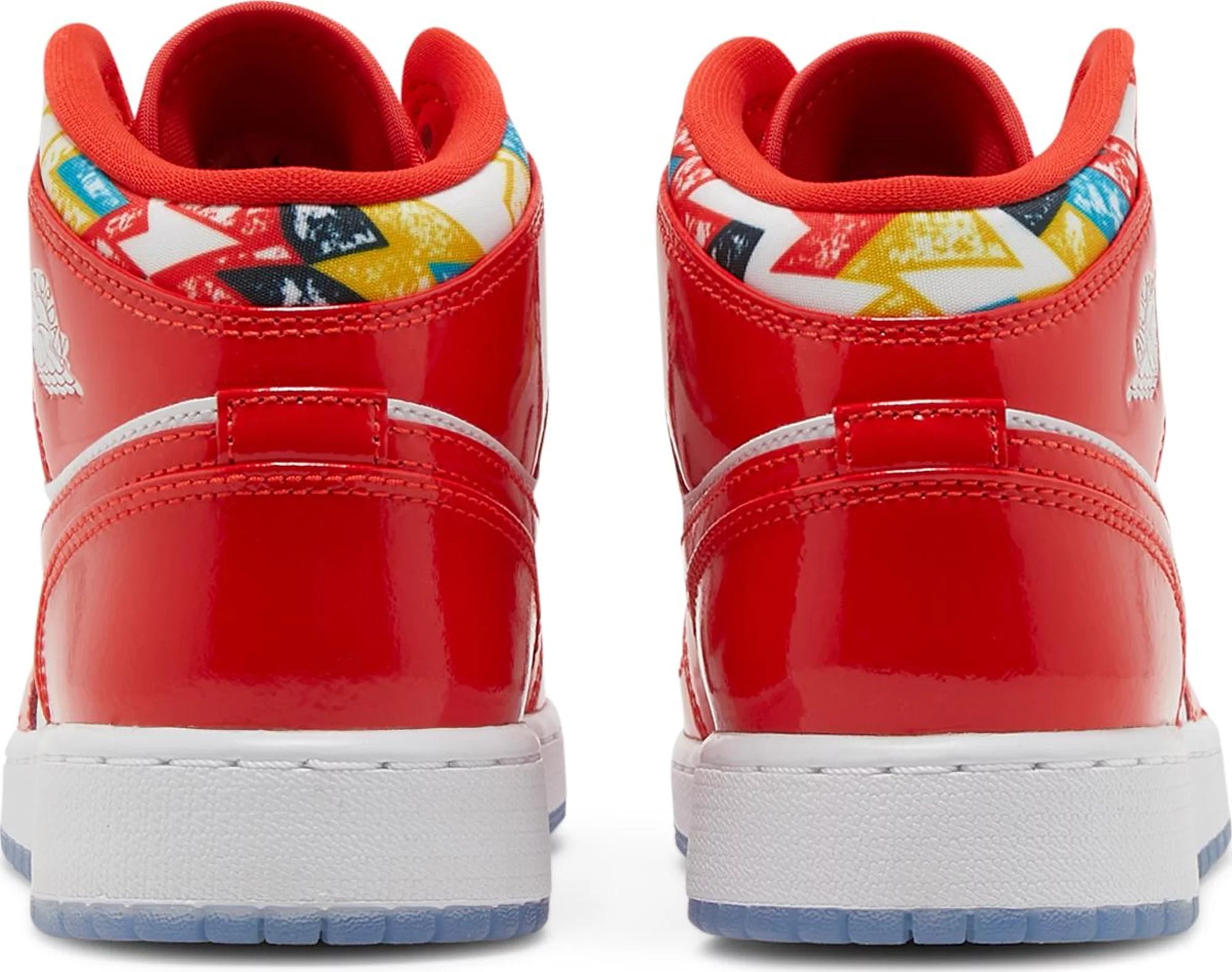 [DC7248-600] Grade School Air Jordan Retro 1 Mid SE 'Barcelona Sweater Red Patent' (GS)
