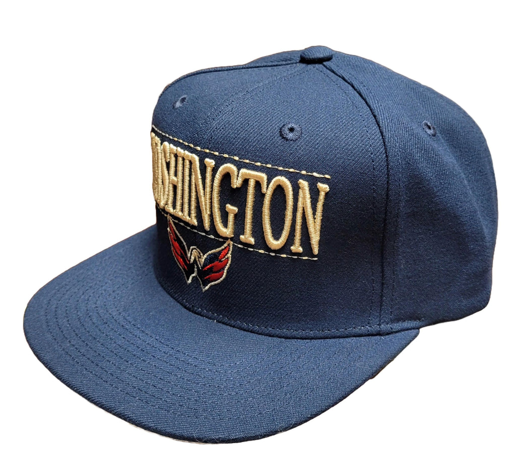 MENS MITCHELL & NESS NHL THE CITY SNAPBACK CAPITALS - NAVY