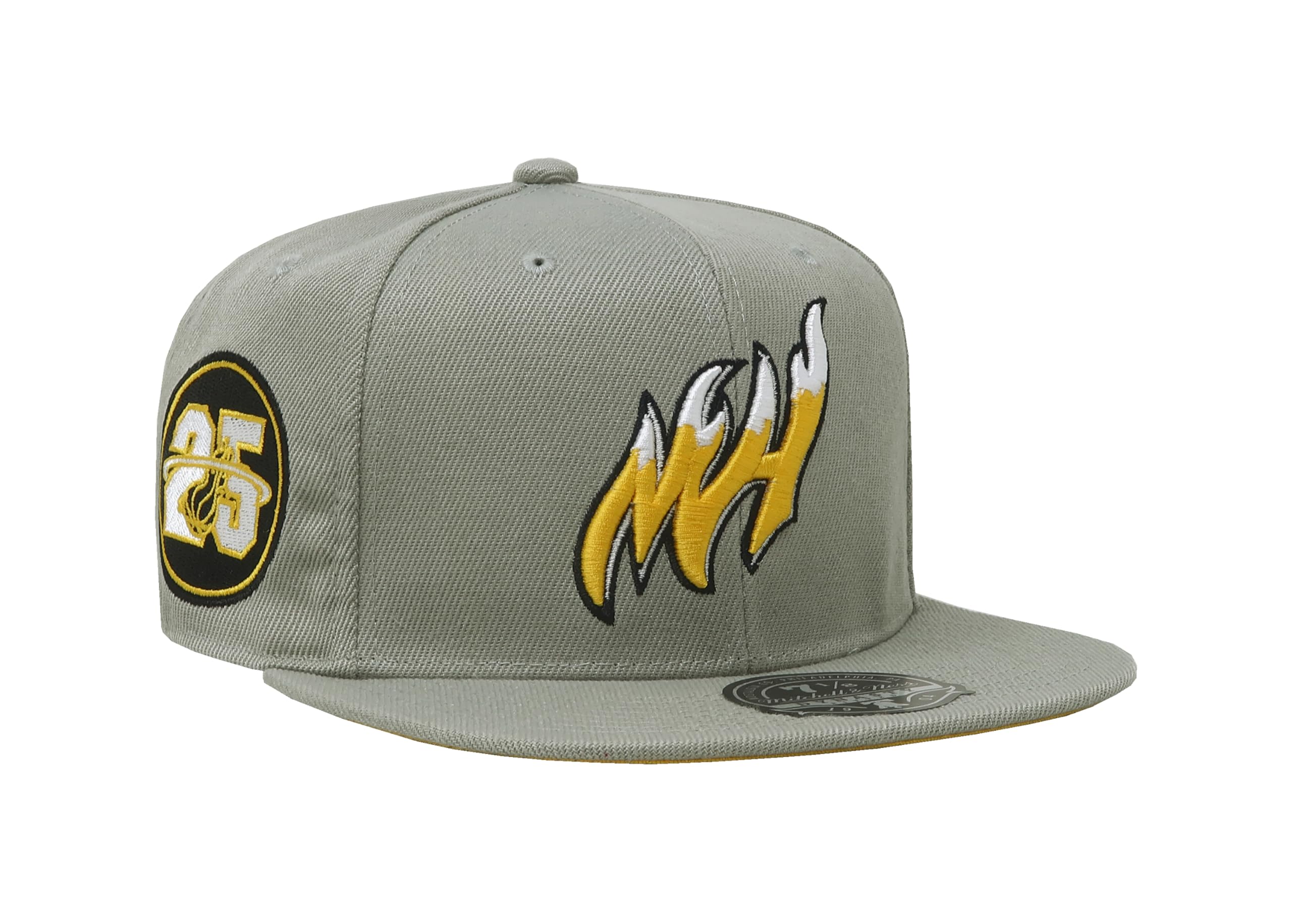 Mens Mitchell & Ness NBA SUNNY GRAY FITTED HWC HEAT