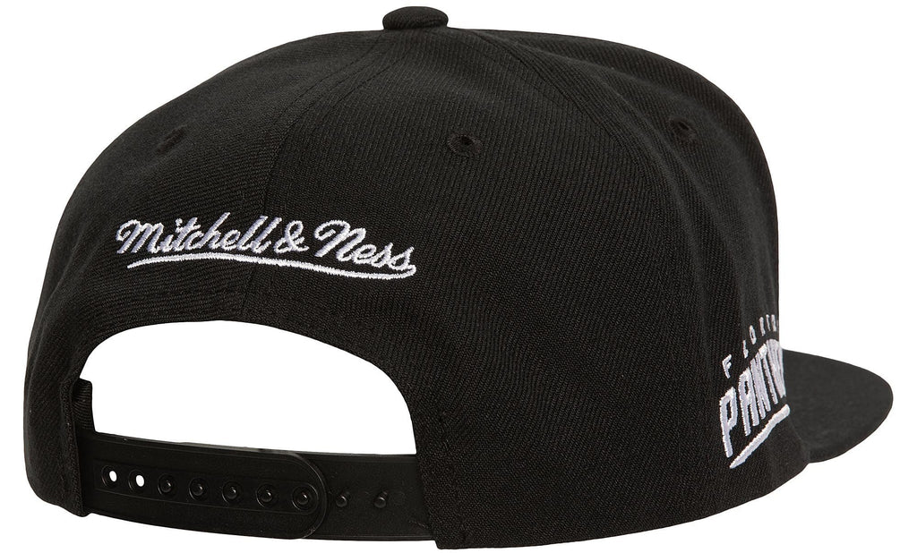 MENS MITCHELL & NESS NHL EVERGREEN BLACK WHITE SNAPBACK PANTHERS - BLACK