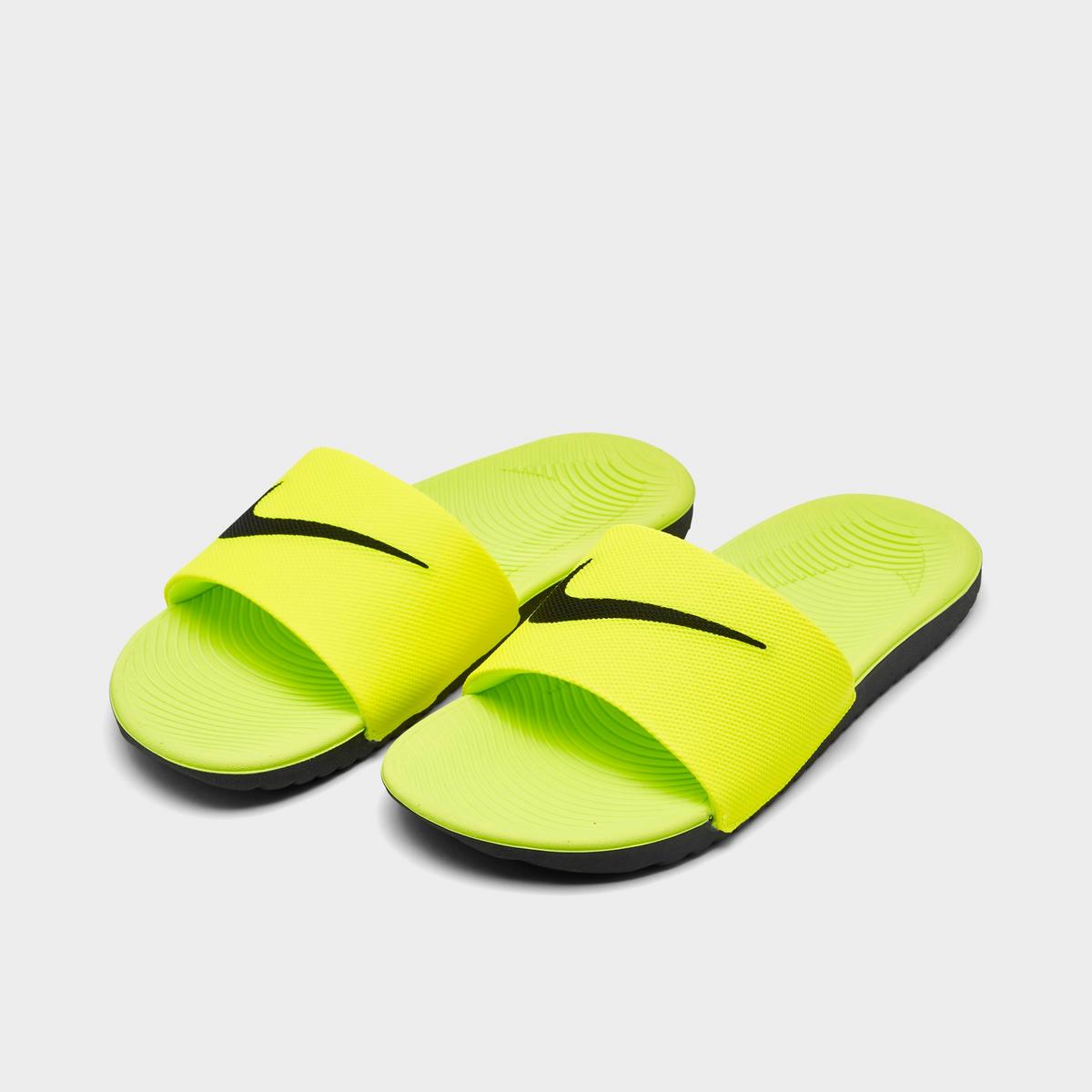[819352-700] GRADE SCHOOL NIKE KAWA SLIDES 'VOLT'