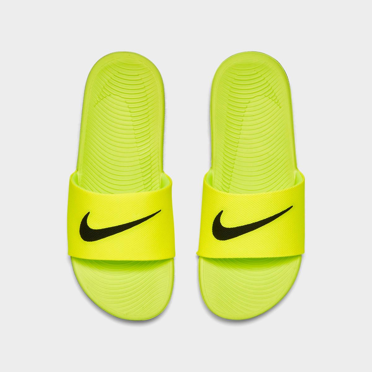 [819352-700] GRADE SCHOOL NIKE KAWA SLIDES 'VOLT'