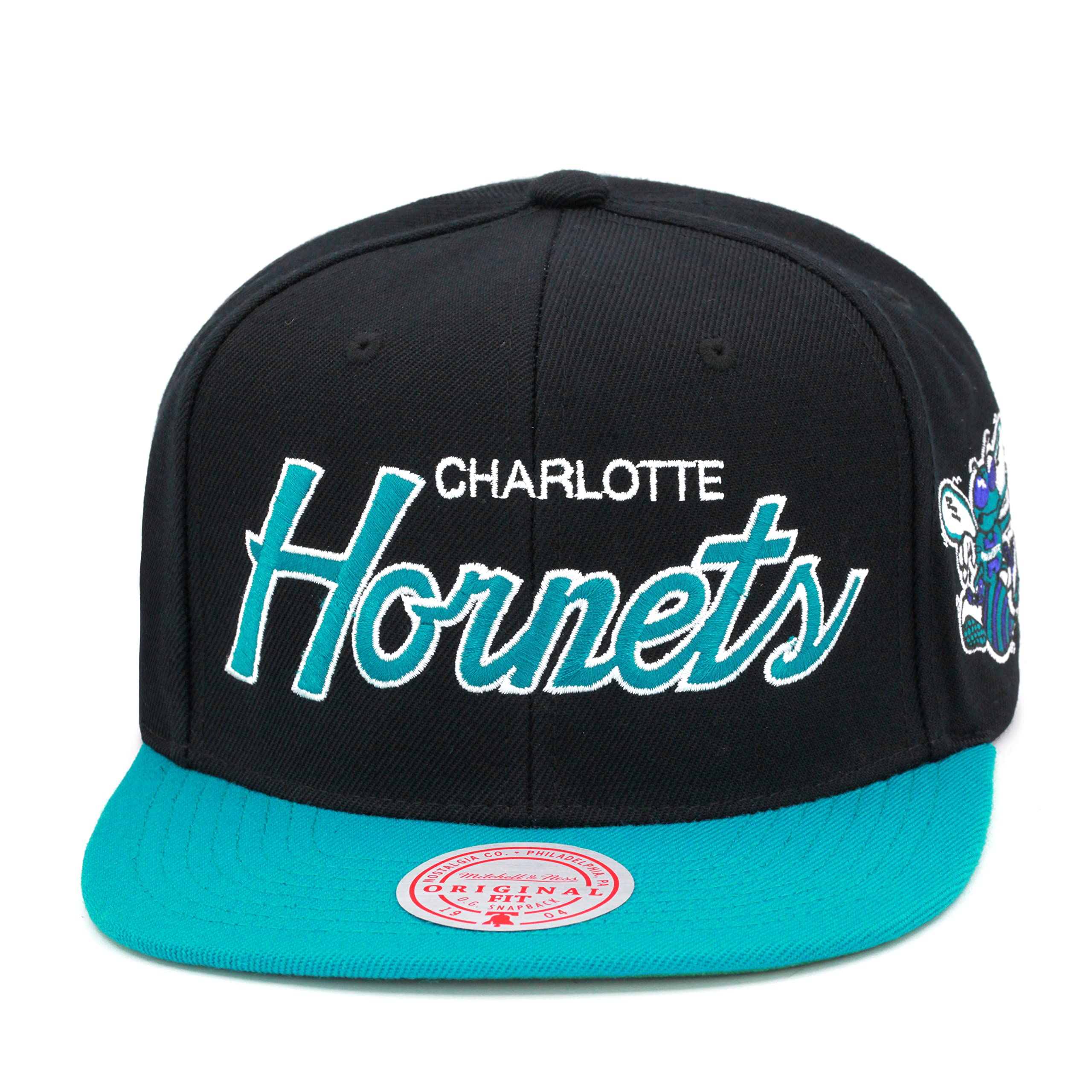 MENS MITCHELL & NESS NBA TEAM SCRIPT 2.0 SNAPBACK HWC HORNETS