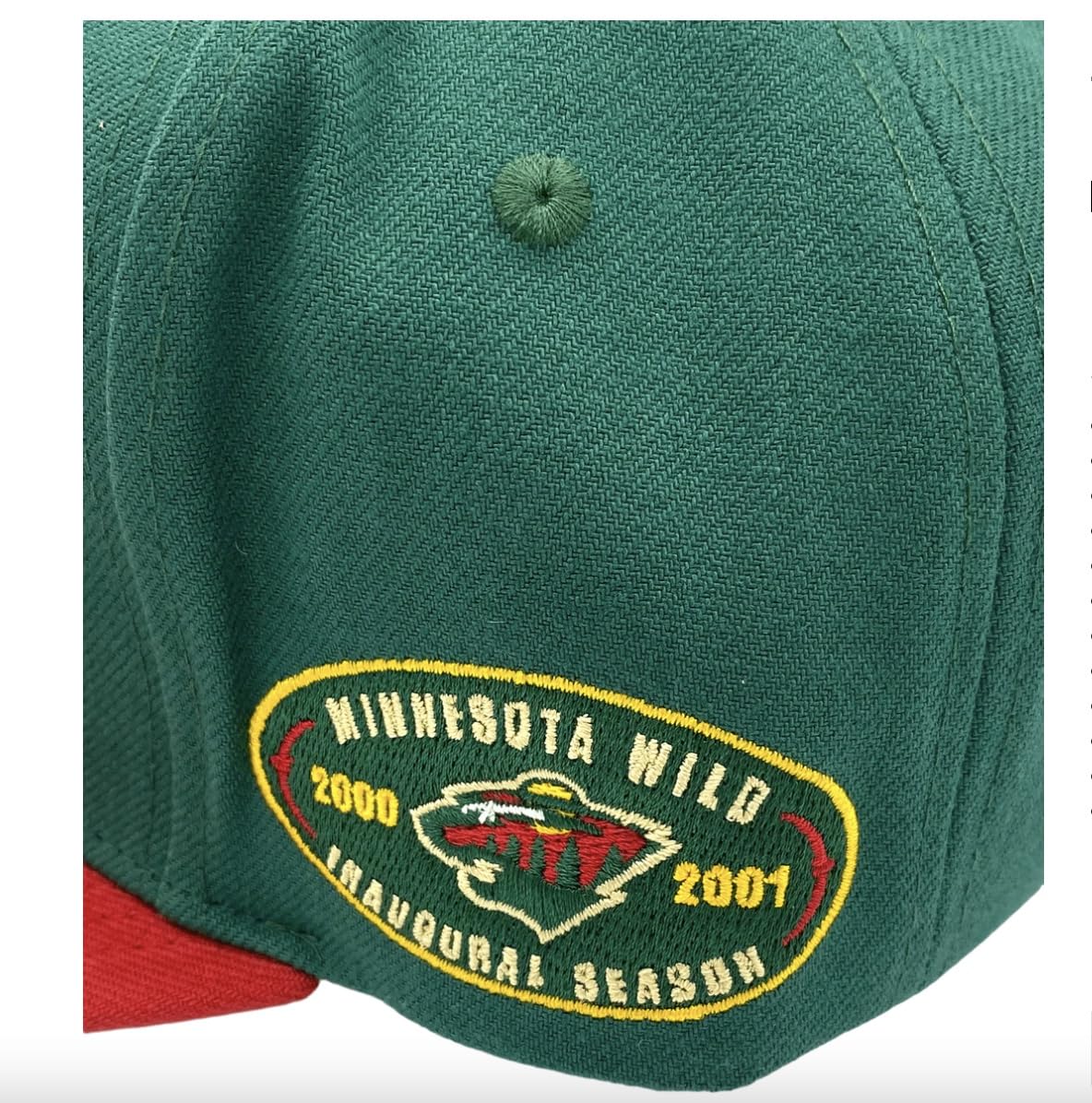 MENS MITCHELL & NESS NHL 2 TONE SIDE PATCH SNAPBACK WILD - GREEN-RED