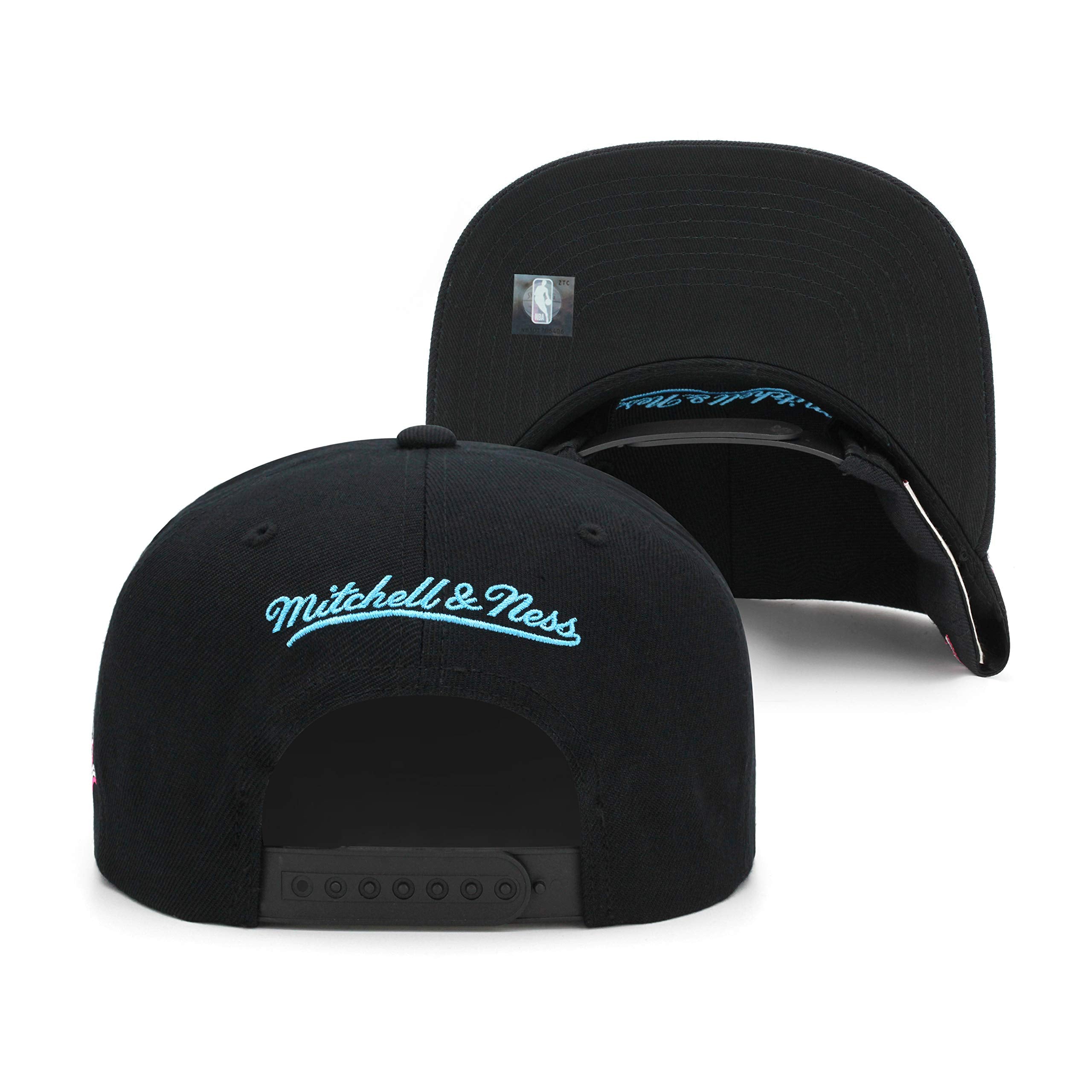 [6HSSMO19313-MHEBLCK] MENS NBA MIAMI HEAT NEON VICE LIGHTS SNAPBACK