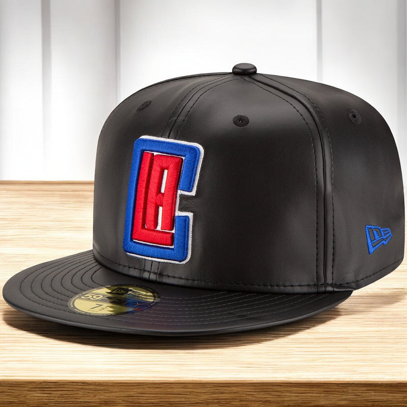 [70344051] Mens New Era NBA 59Fifty Faux Leather Fitted Cap Los Angeles Clippers