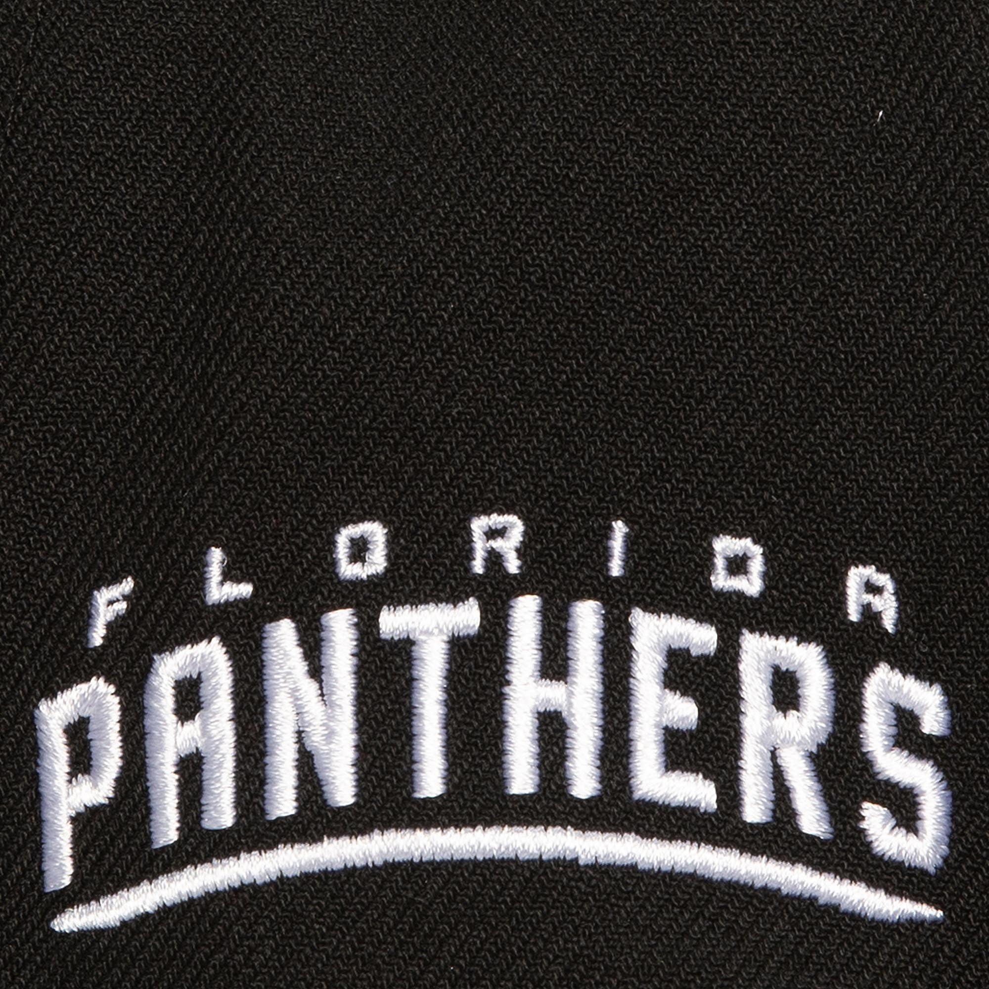 MENS MITCHELL & NESS NHL EVERGREEN BLACK WHITE SNAPBACK PANTHERS - BLACK