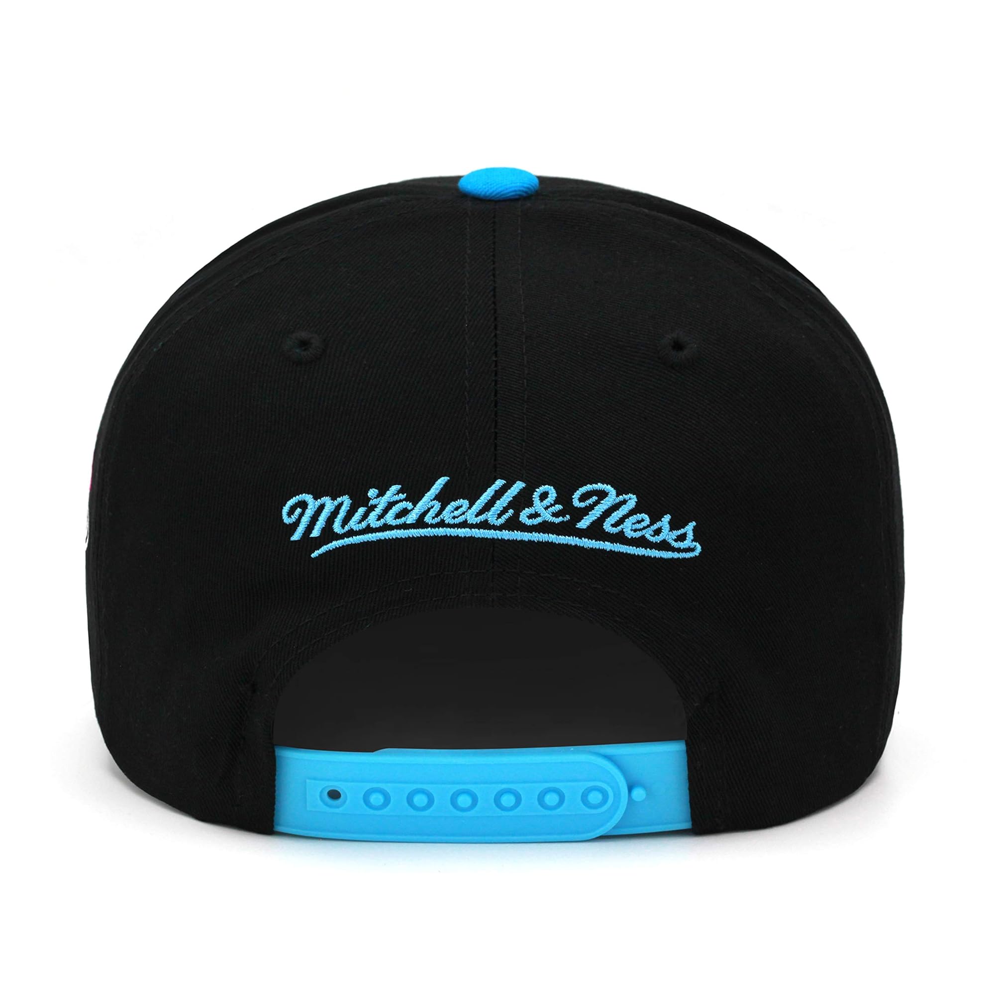 [6LSSMO19315-MHEBLCK] MENS NBA MIAMI HEAT NEON VICE LIGHTS WORDMARK LOW SNAPBACK