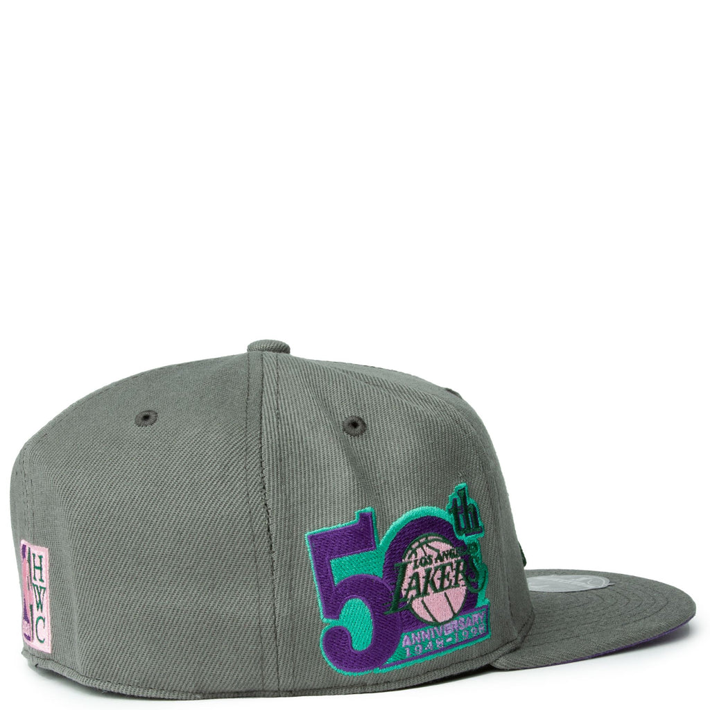 MENS MITCHELL & NESS NBA FROM DUSK FITTED HWC LAKERS - DARK GREY