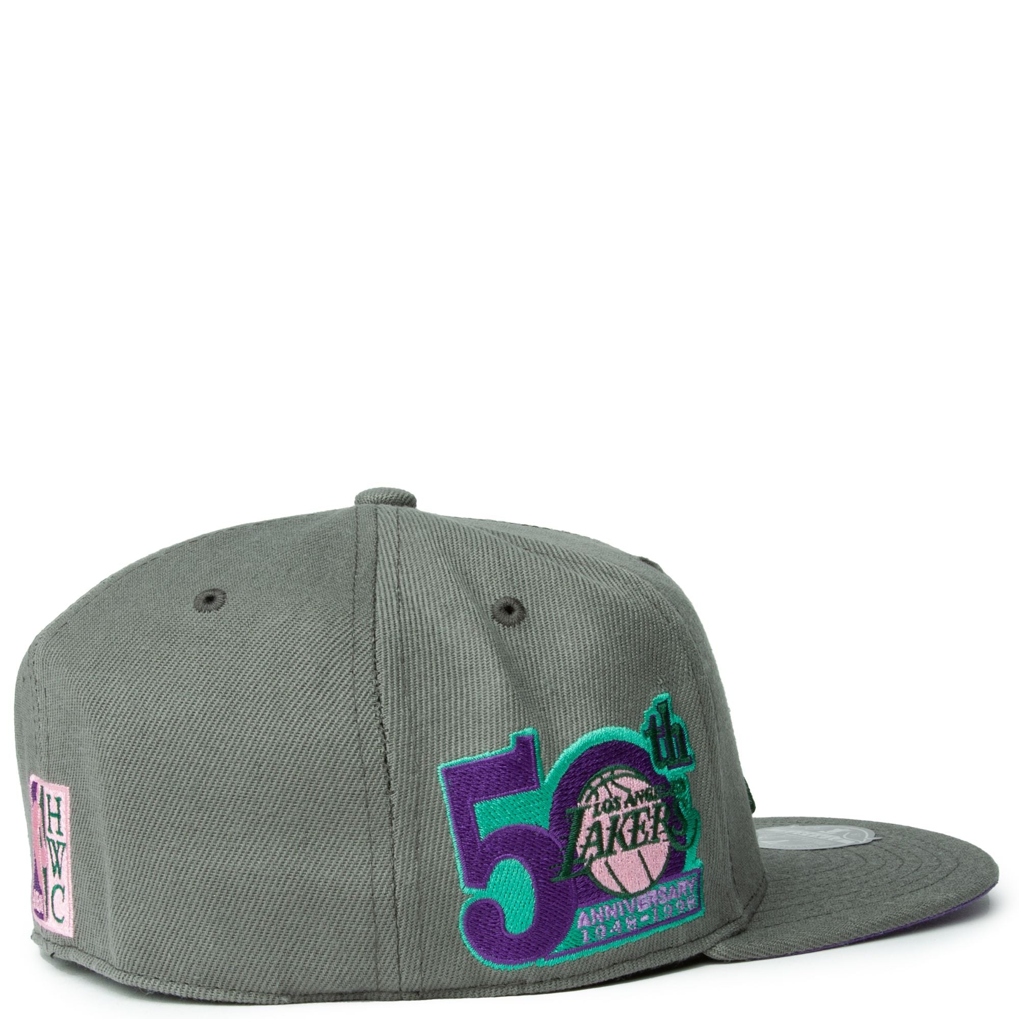 MENS MITCHELL & NESS NBA FROM DUSK FITTED HWC LAKERS - DARK GREY