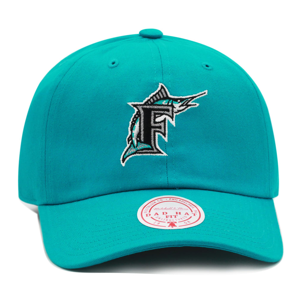 Mens Mitchell & Ness MLB EVERGREEN STRAPBACK COOP MARLINS