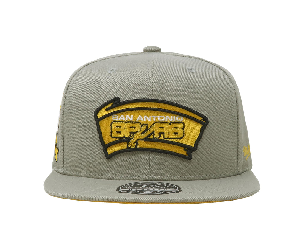 Mens Mitchell & Ness NBA SUNNY GRAY FITTED HWC SPURS
