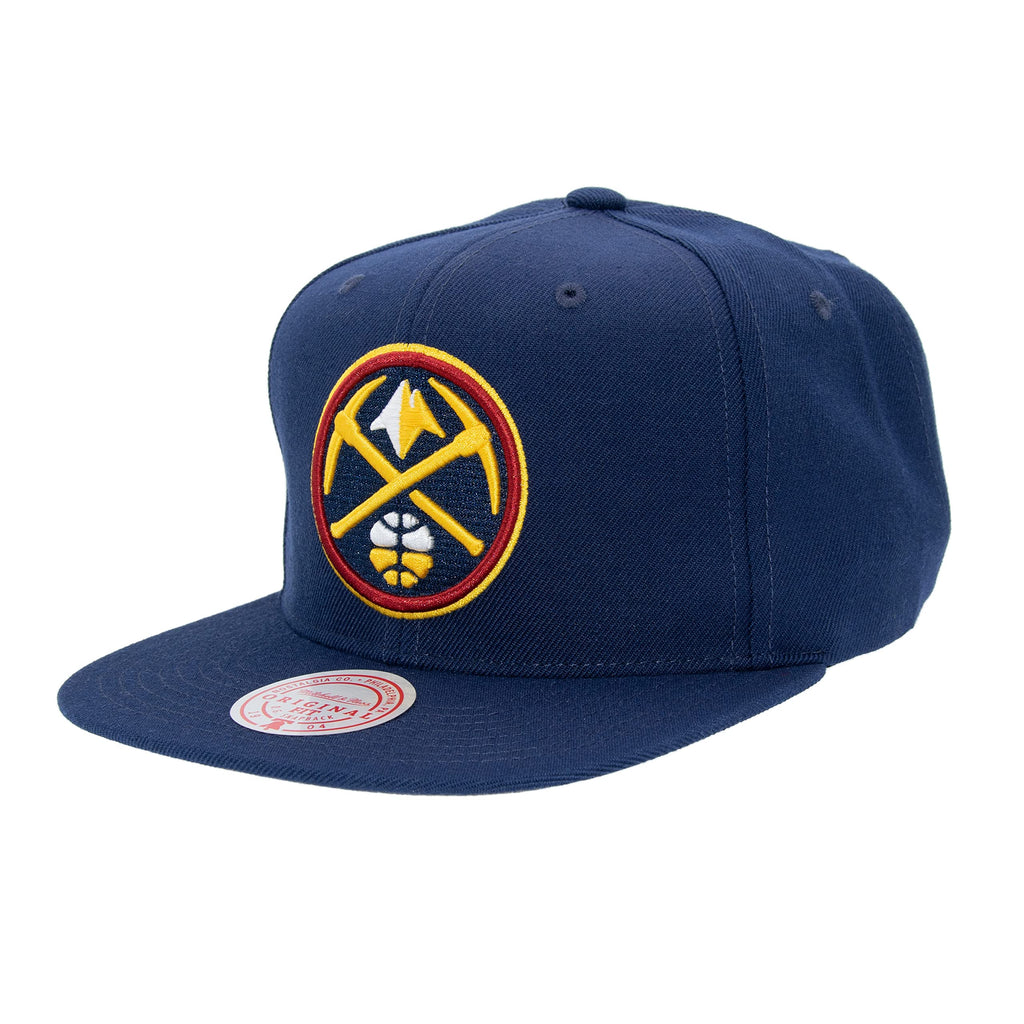 MENS MITCHELL & NESS NBA TEAM GROUND 2.0 SNAPBACK NUGGETS