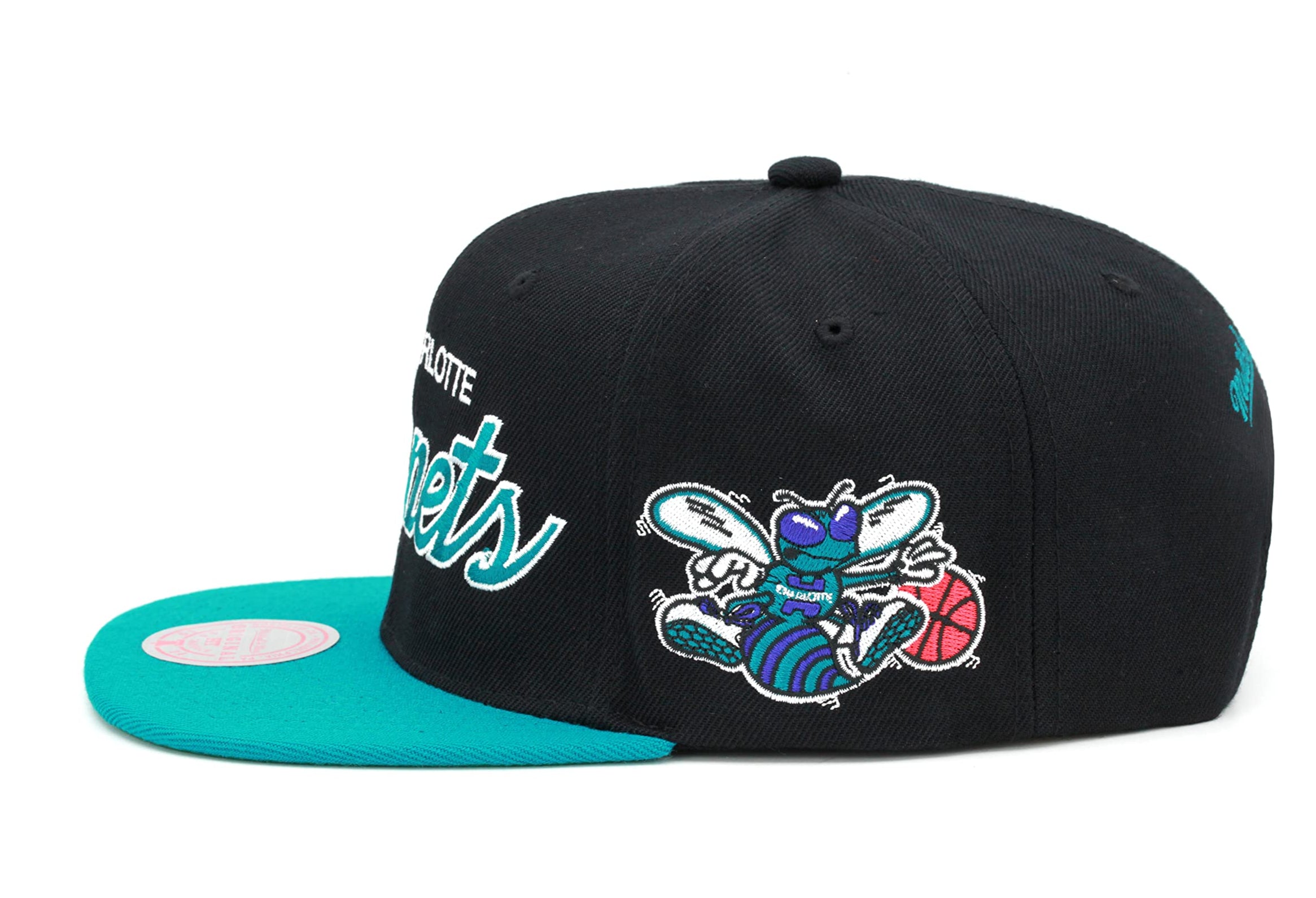 MENS MITCHELL & NESS NBA TEAM SCRIPT 2.0 SNAPBACK HWC HORNETS