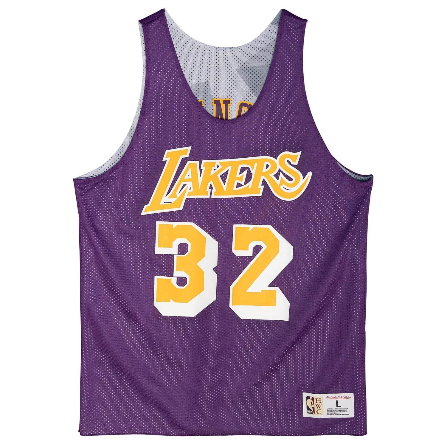 MENS MITCHELL & NESS REVERSIBLE MESH TANK LAKERS MAGIC JOHNSON