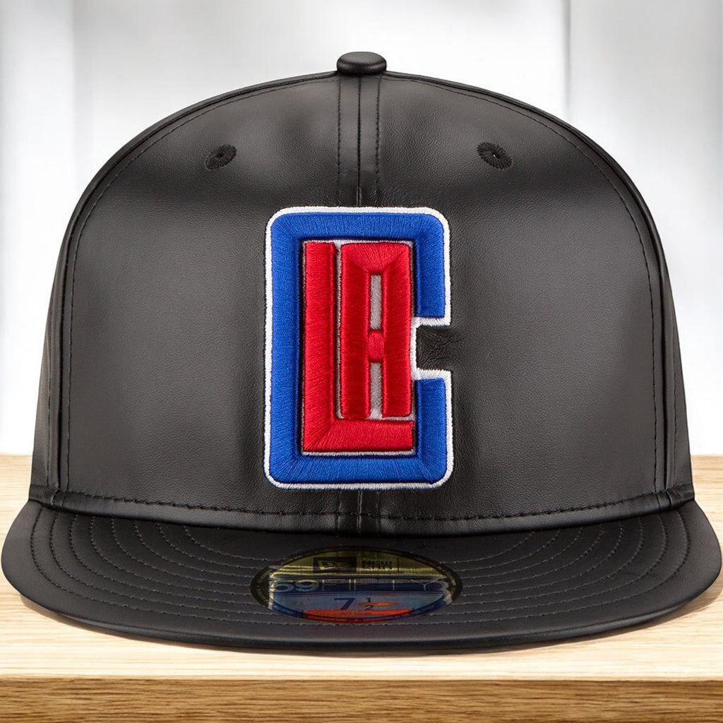 [70344051] Mens New Era NBA 59Fifty Faux Leather Fitted Cap Los Angeles Clippers