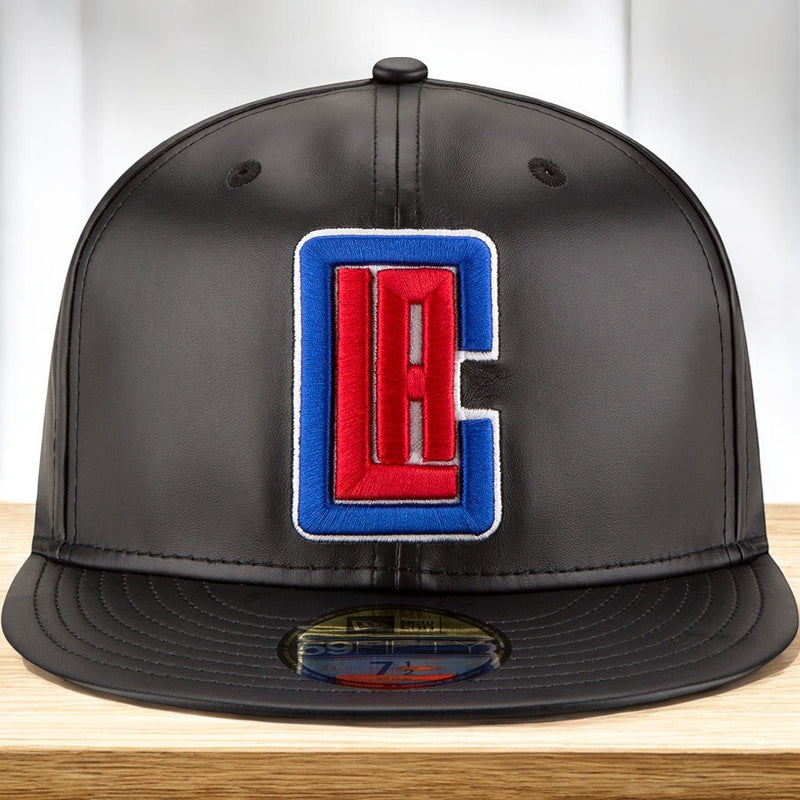 [70344051] Mens New Era NBA 59Fifty Faux Leather Fitted Cap Los Angeles Clippers