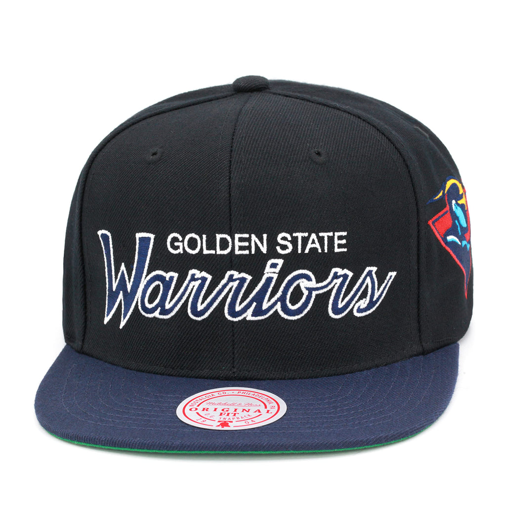Mens Mitchell & Ness NBA TEAM SCRIPT 2.0 SNAPBACK HWC WARRIORS