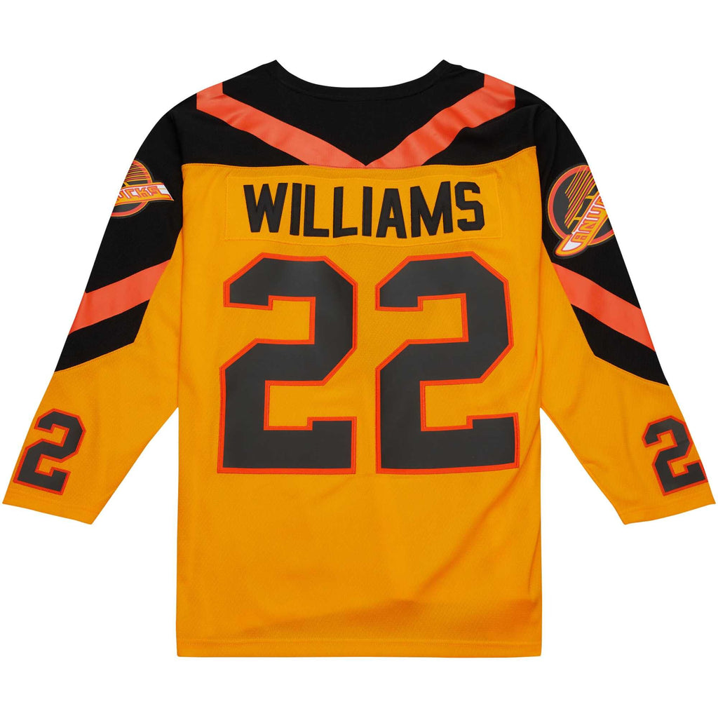 Mens Mitchell & Ness NHL YELLOW JERSEY CANUCKS 1981 DAVE WILLIAMS