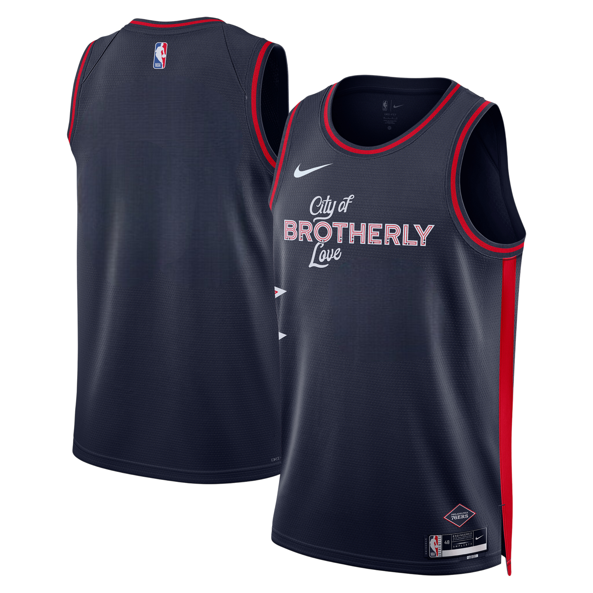 [DX8545-419] MENS NIKE NBA PHILADELPHIA 76ERS CITY SWINGMAN JERSEY 23