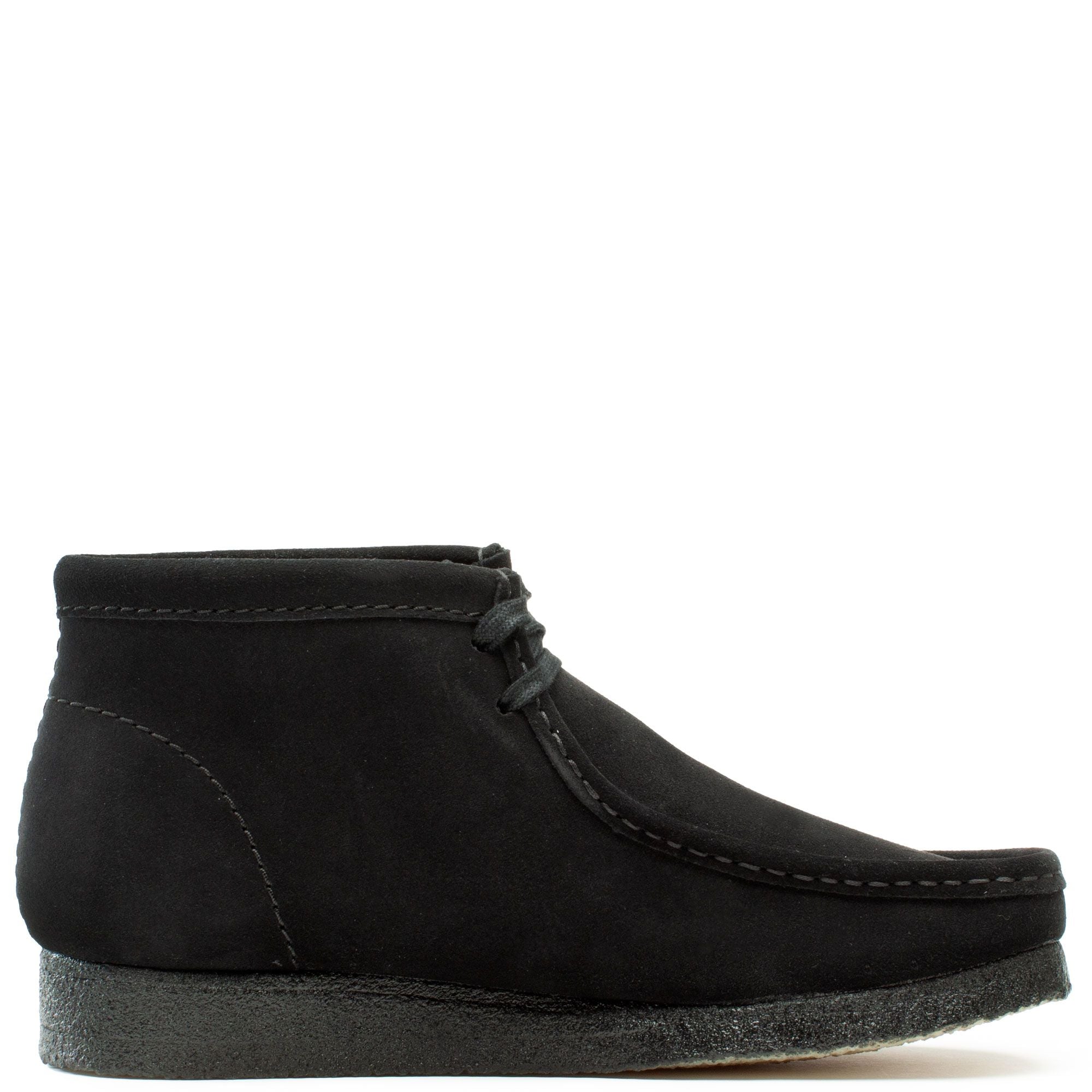 [26155517] MENS CLARKS WALLABEE BOOT - BLACK SUEDE