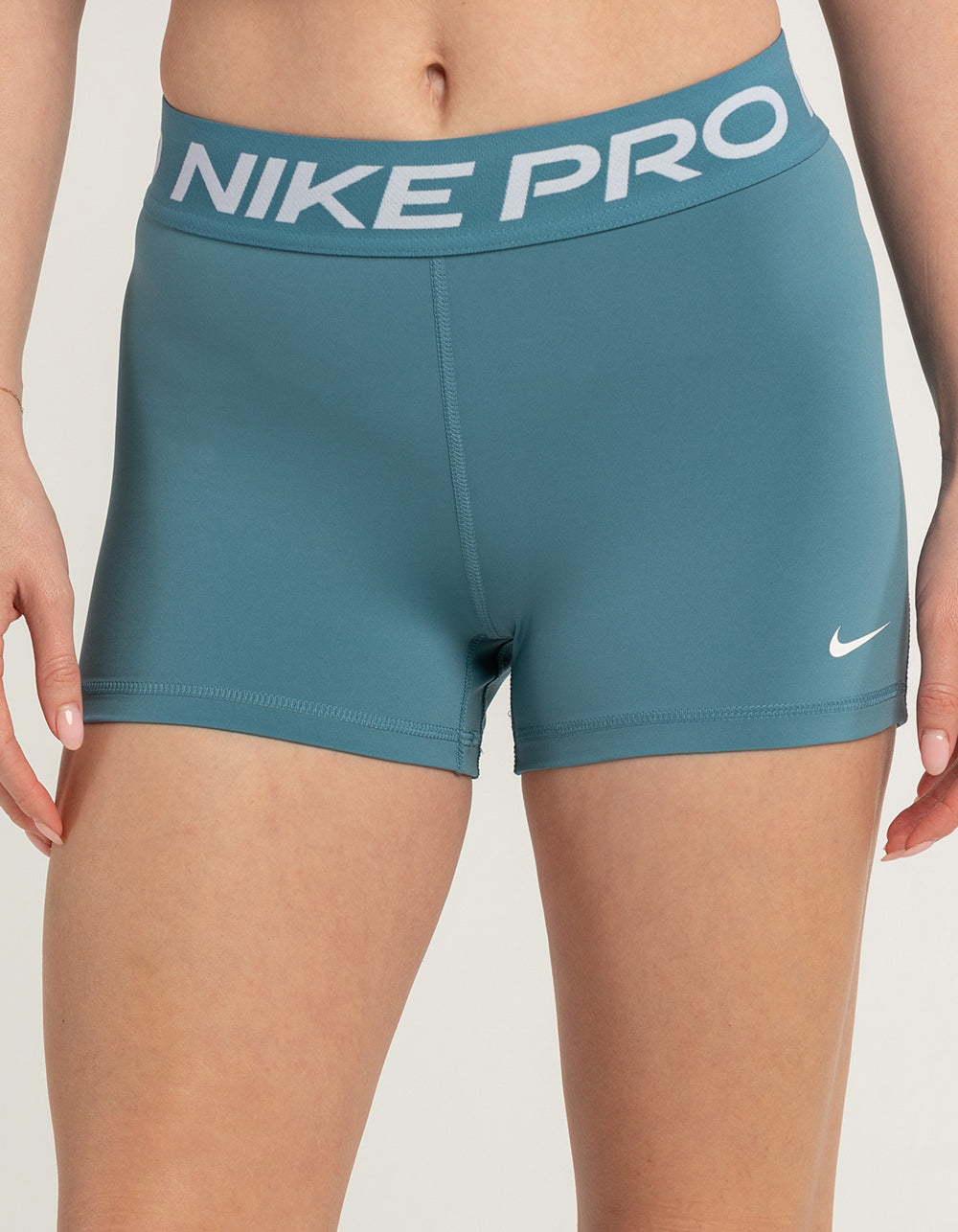 [CZ9857-440] WOMENS NIKE PRO MID RISE TIGHT FIT 3" TRAINING SHORTS