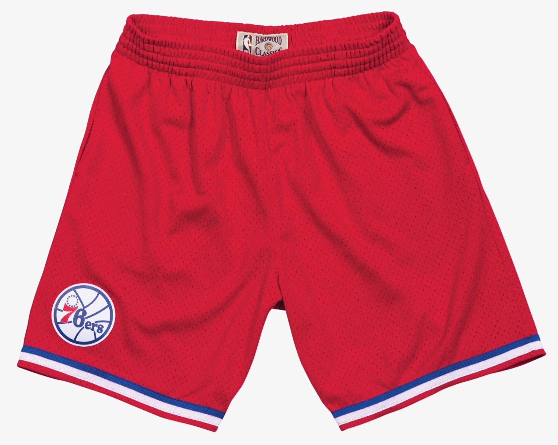 MENS MITCHELL & NESS NBA SWINGMAN ROAD SHORTS 76ERS 82-83