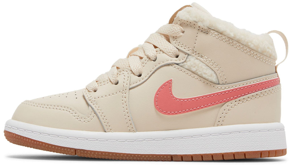 [DO2208-264] PRESCHOOL AIR JORDAN RETRO 1 MID UTILITY 'FLEECE PEARL WHITE' (PS)
