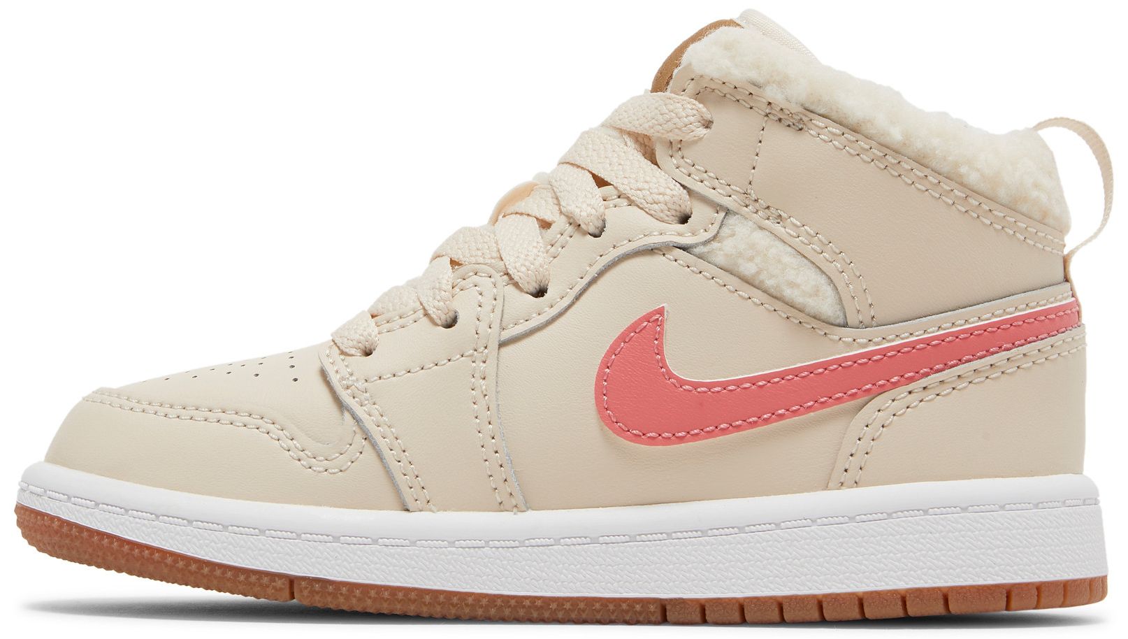 [DO2208-264] PRESCHOOL AIR JORDAN RETRO 1 MID UTILITY 'FLEECE PEARL WHITE' (PS)