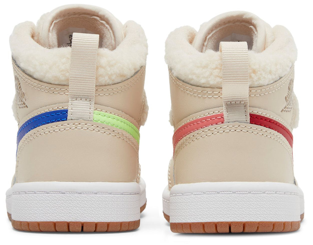 [DO2208-264] PRESCHOOL AIR JORDAN RETRO 1 MID UTILITY 'FLEECE PEARL WHITE' (PS)