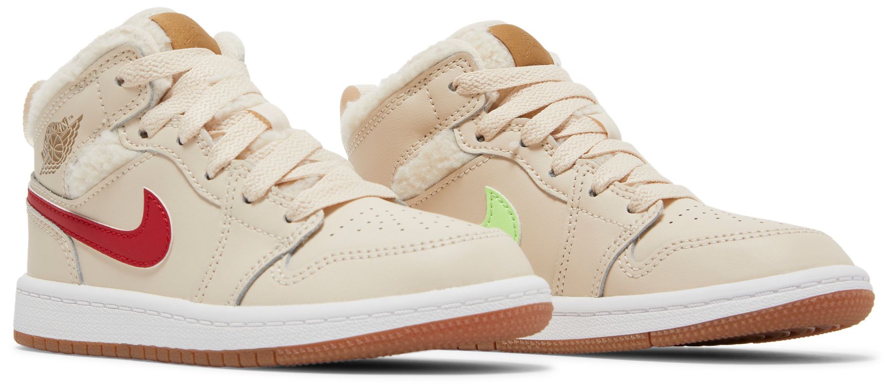 [DO2208-264] PRESCHOOL AIR JORDAN RETRO 1 MID UTILITY 'FLEECE PEARL WHITE' (PS)