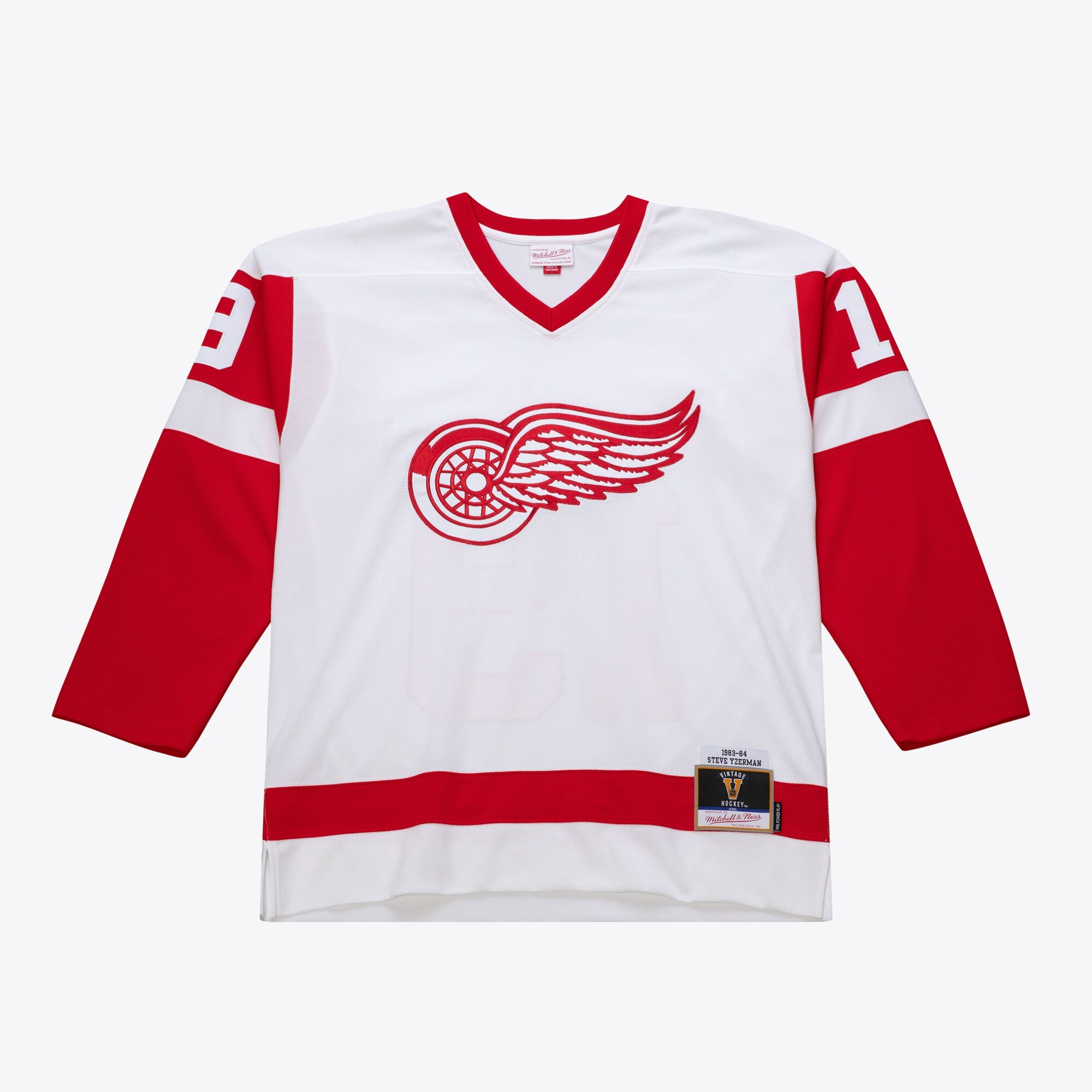 Mens Mitchell & Ness NHL WHITE JERSEY RED WINGS 1983 STEVE YZERMAN