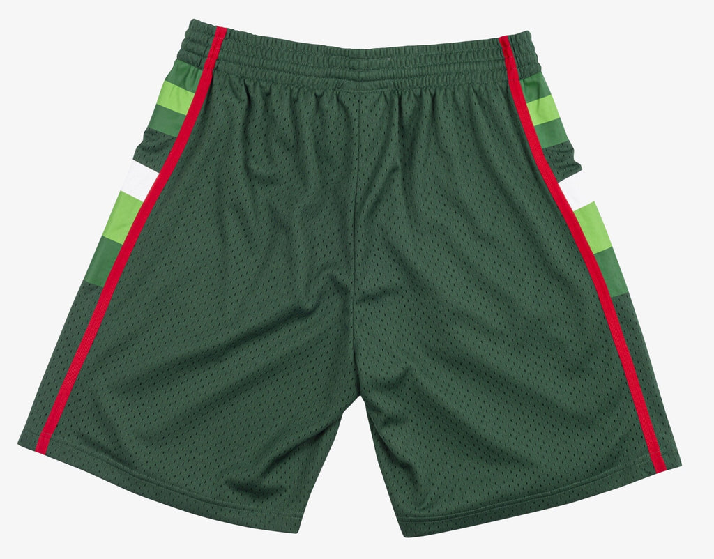 MENS MITCHELL & NESS NBA ROAD SWINGMAN SHORTS BUCKS 83-84
