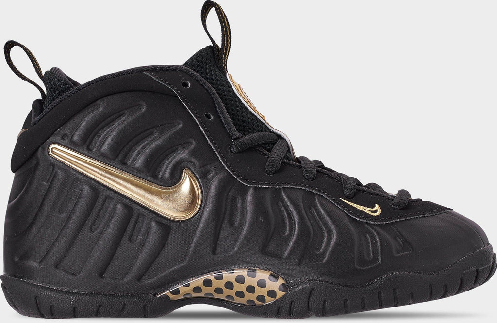 [843755-010] PRESCHOOL NIKE AIR FOAMPOSITE PRO 'BLACK METALLIC GOLD'