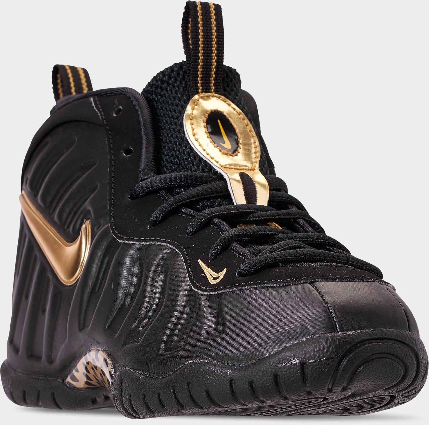 [843755-010] PRESCHOOL NIKE AIR FOAMPOSITE PRO 'BLACK METALLIC GOLD'