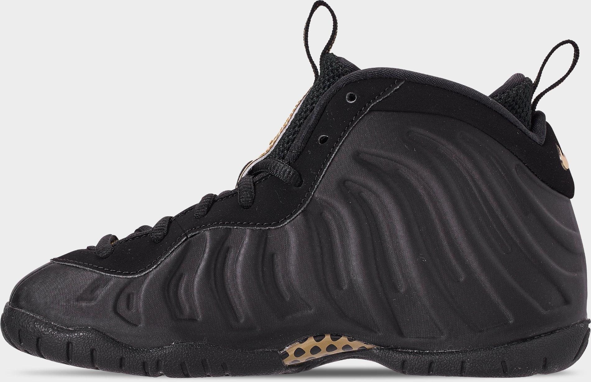[843755-010] PRESCHOOL NIKE AIR FOAMPOSITE PRO 'BLACK METALLIC GOLD'