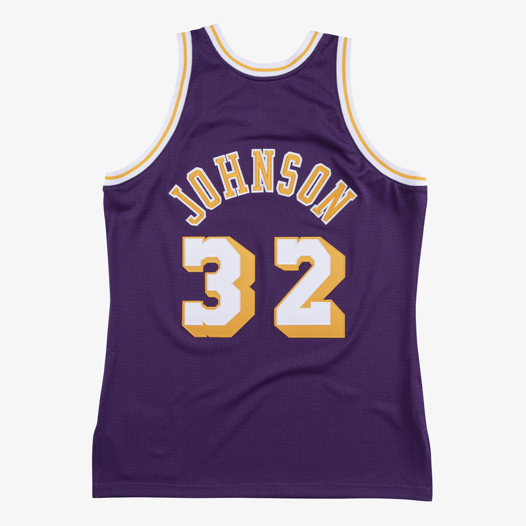 Mens Mitchell & Ness NBA AUTHENTIC JERSEY LAKERS MAGIC JOHNSON 84