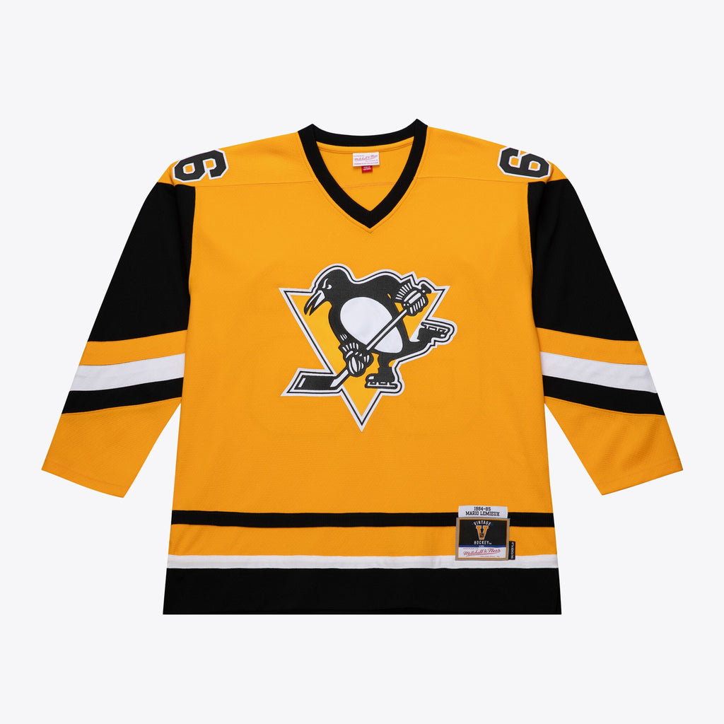 Mens Mitchell & Ness NHL GOLD JERSEY PENGUINS 1984 MARIO LEMIEUX