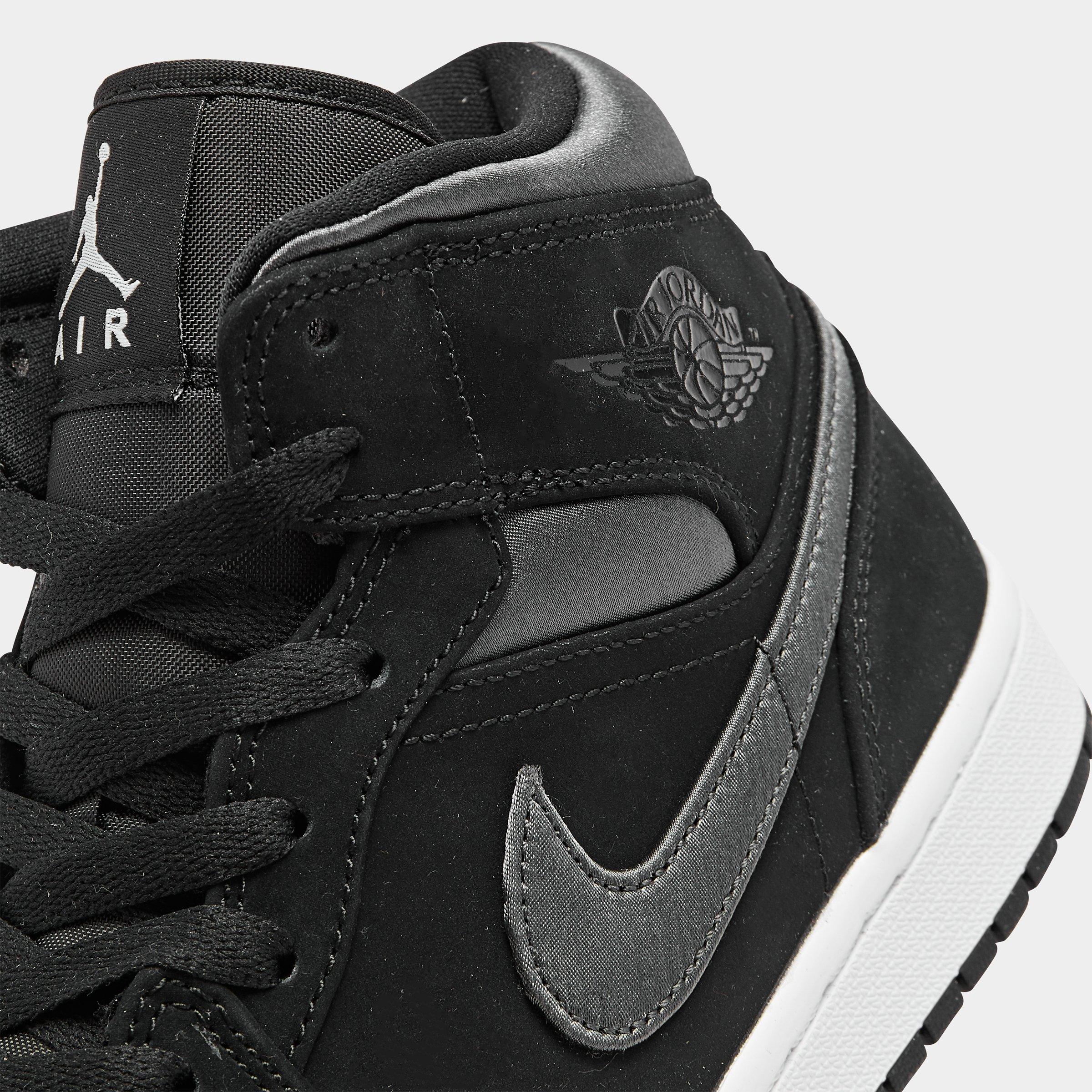 [852542-012] MENS AIR JORDAN RETRO 1 MID 'NYLON BLACK ANTHRACITE'