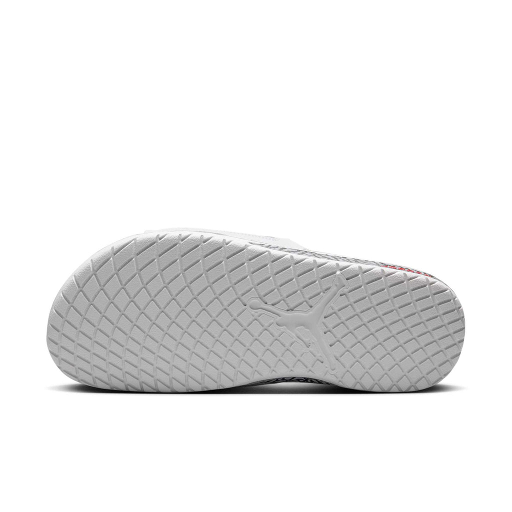 [854556-101] Mens Air Jordan HYDRO III 'SUMMIT WHITE CEMENT GREY BLACK FIRE RED'