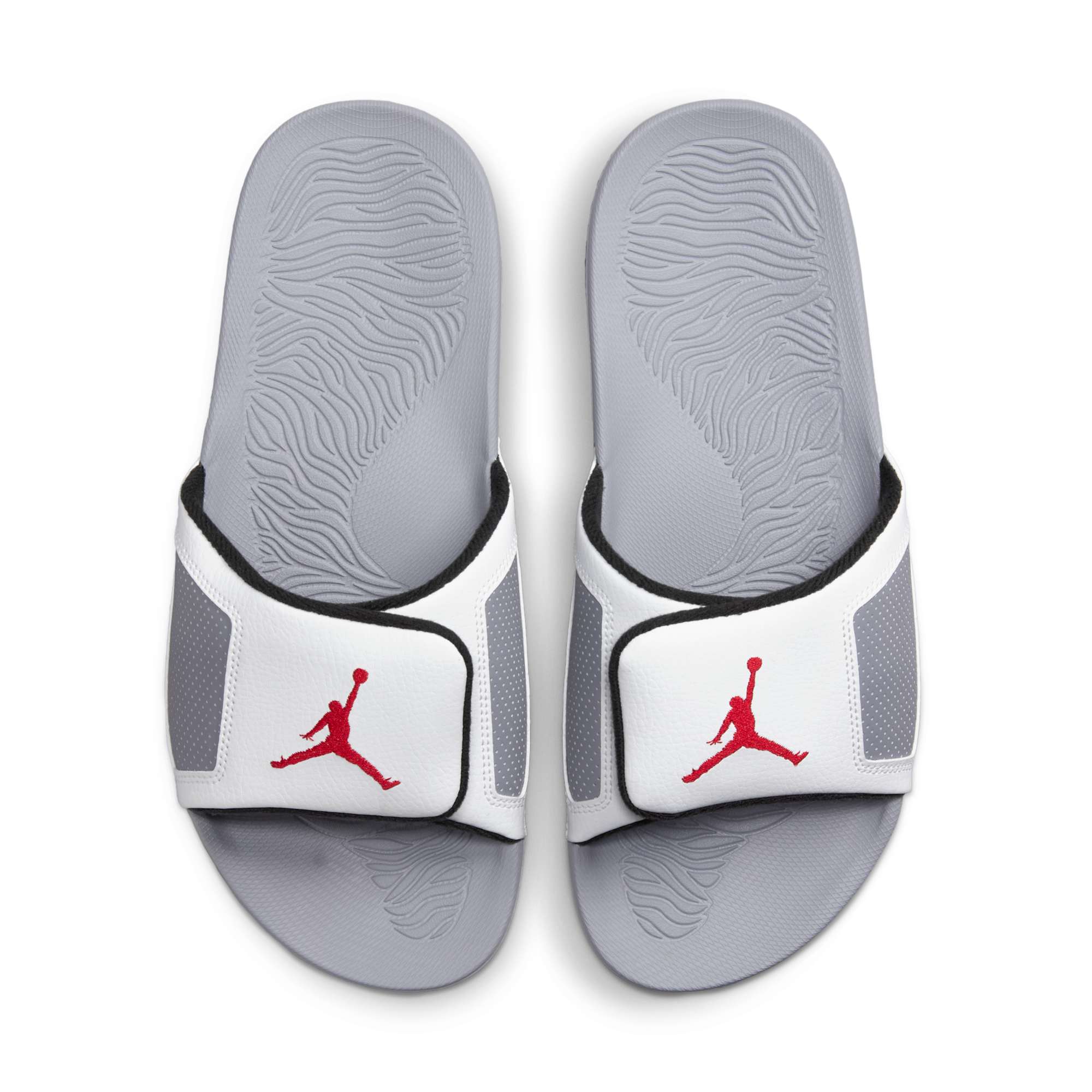 [854556-101] Mens Air Jordan HYDRO III 'SUMMIT WHITE CEMENT GREY BLACK FIRE RED'