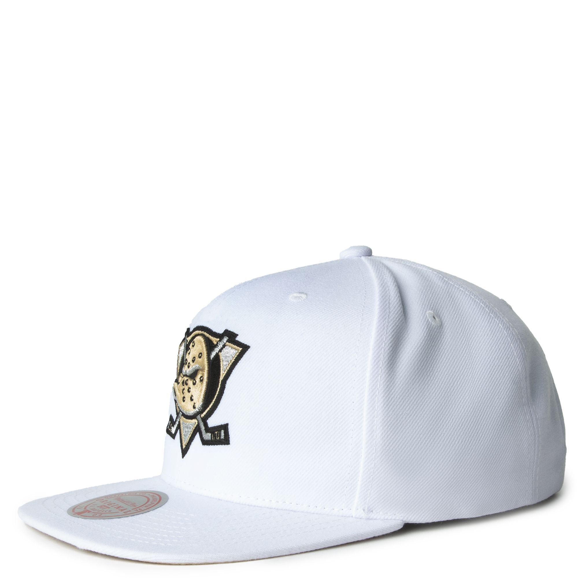 MENS MITCHELL & NESS NHL WINTER WHITE SNAPBACK DUCKS - WHITE