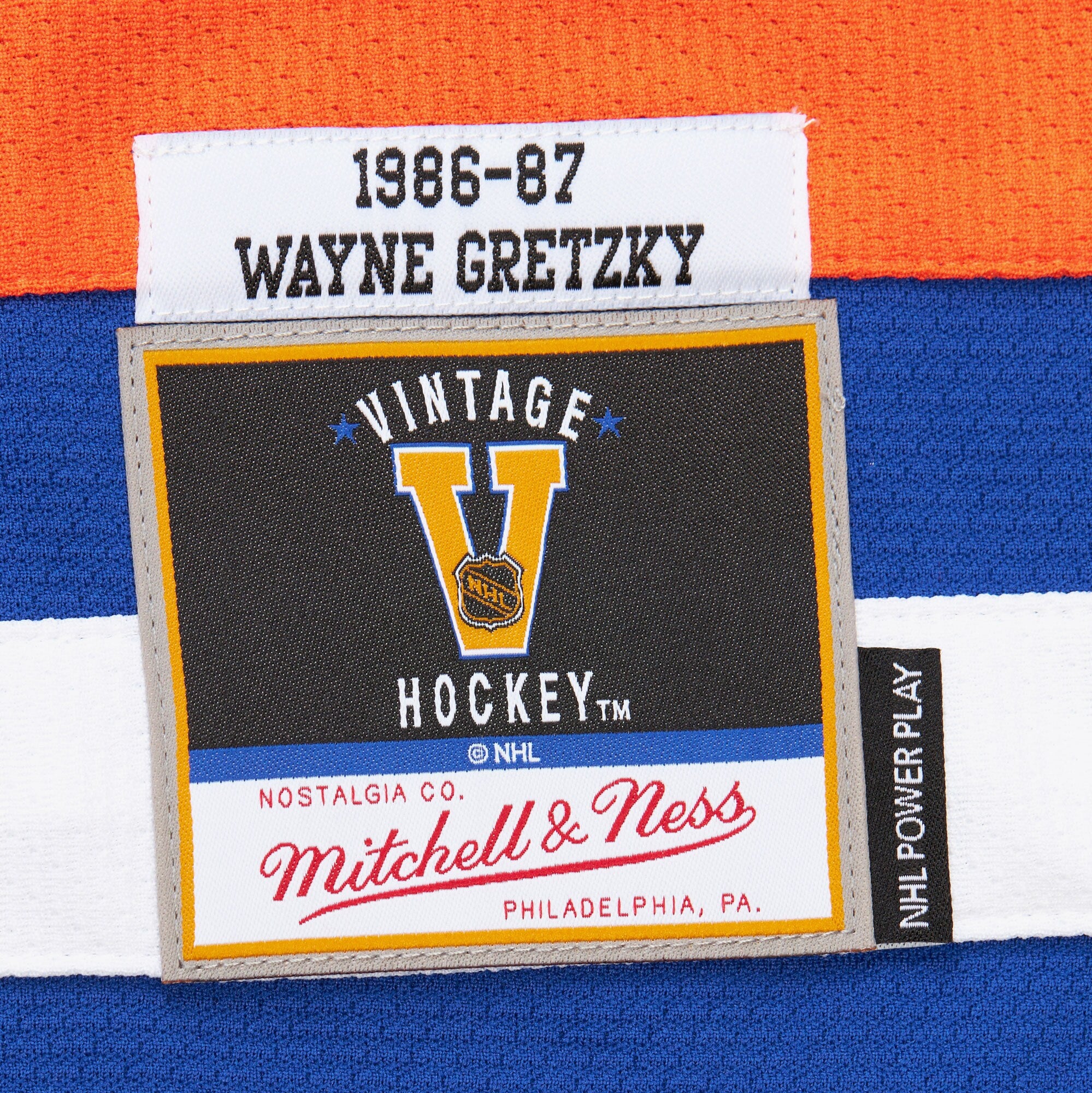 Mens Mitchell & Ness NHL DARK JERSEY OILERS 1986 WAYNE GRETZKY