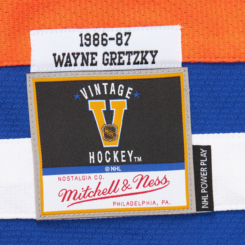 Mens Mitchell & Ness NHL DARK JERSEY OILERS 1986 WAYNE GRETZKY