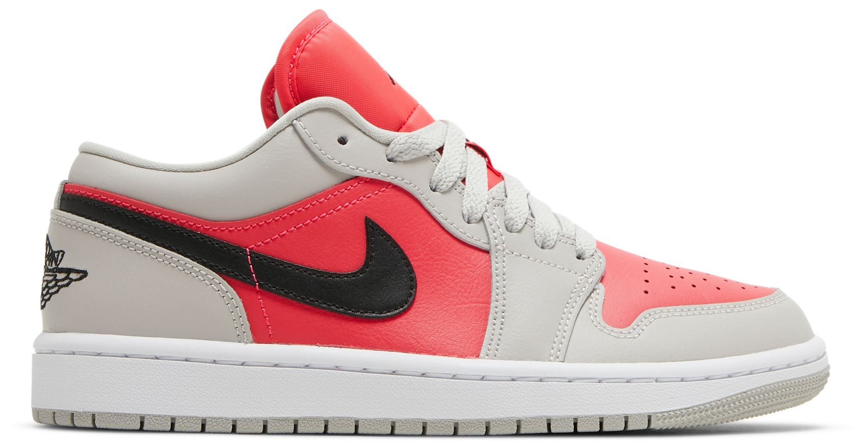 [DC0774-060] WOMENS AIR JORDAN RETRO 1 LOW 'LIGHT IRON ORE SIREN RED'